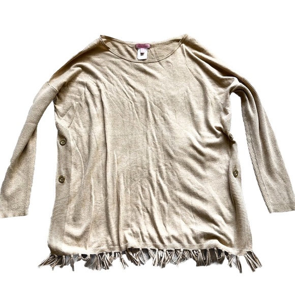 LILLY PULITZER Ramona Fringe Sweater Size Large Minimalist Sophisticated - Picture 8 of 8
